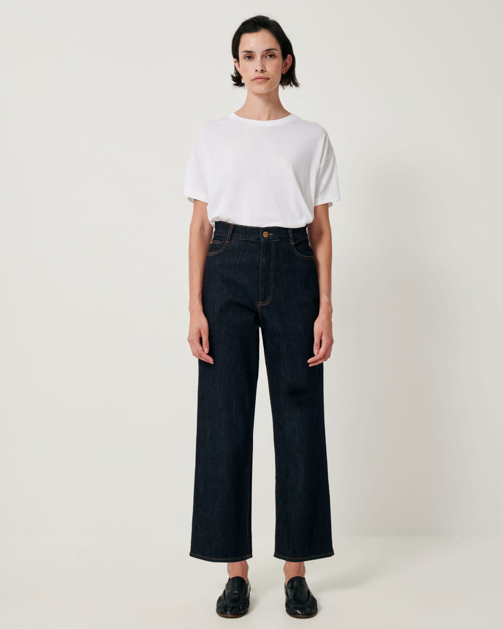 SESSUN DENIM セッスン ストーンウォッシュ ハイライズ ジーンズ