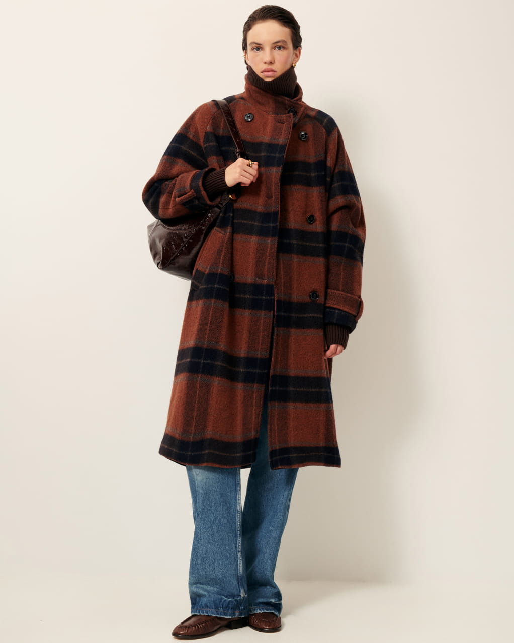 【着丈130cm】 80s super long coat 古着　Sullen Color Blocked Trench Coat by Mackintosh- La Garçonne