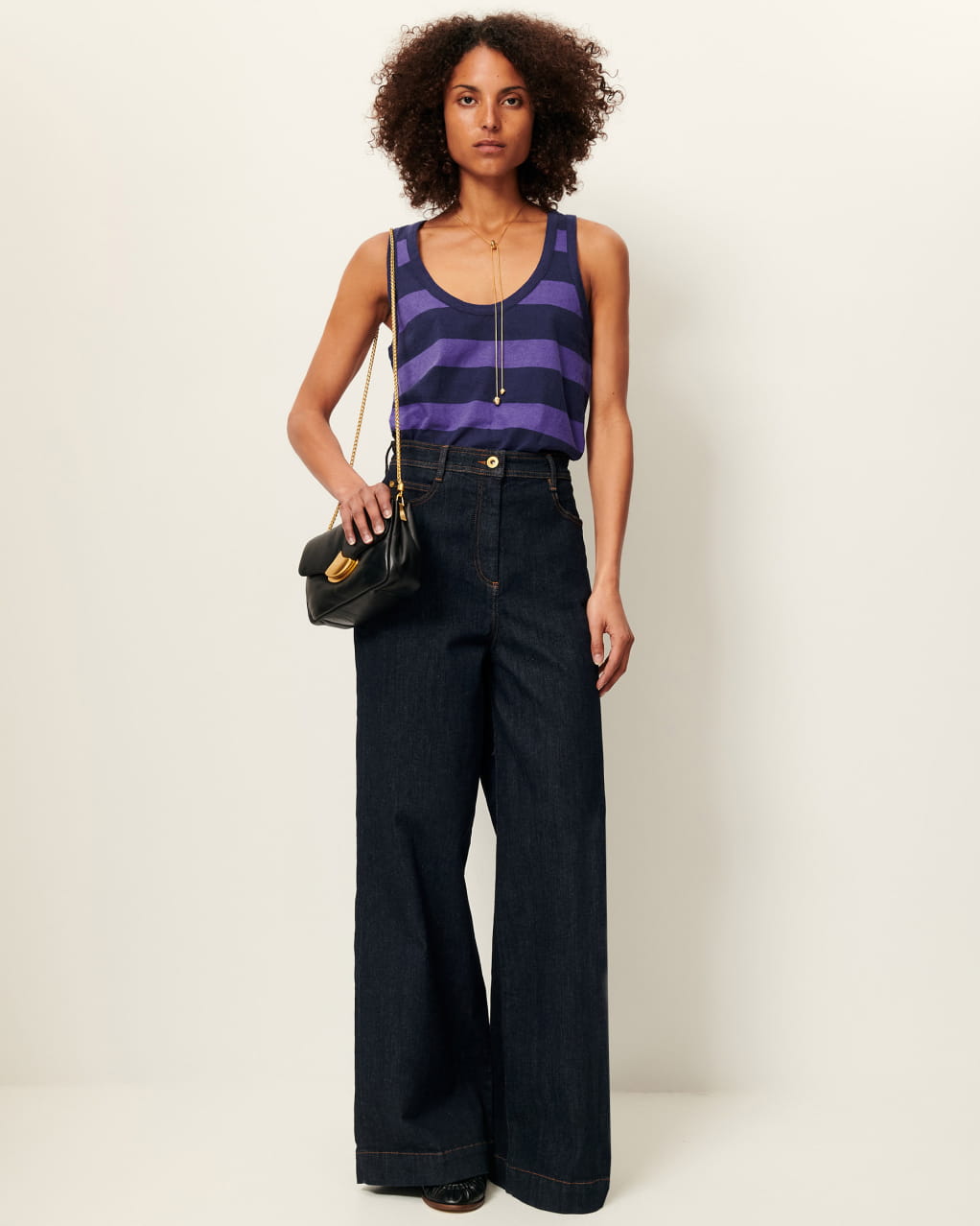 スラックス IONSEOUL Paul Stripe Curved Slacks JE1105 AlainPaul Women's Fuseau Stirrup Track Pants | A.K. Rikk's