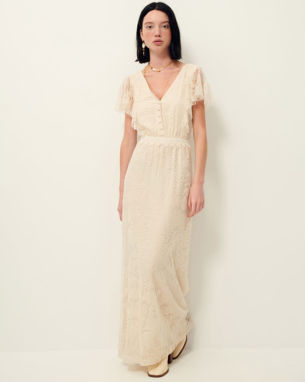 Robe MI ANGEL Antic White SESSUN Oui Site Officiel