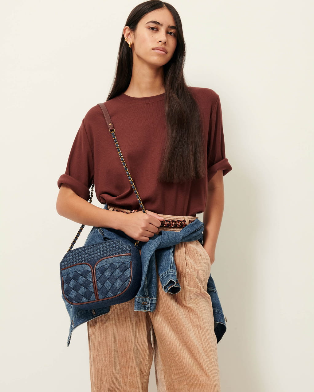 トップス BASERANGE Galu Shirt Mar Brown Tops | Basics in Natural and Recycled Fibers | Baserange