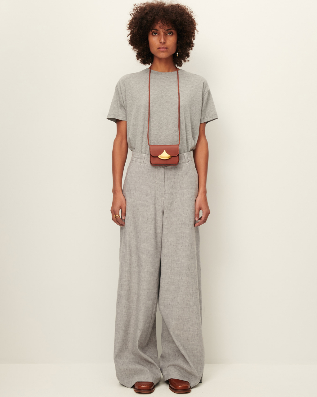 スラックス IONSEOUL Sense Summer Banding Wide Slacks JE1163 Belted Wide Straight Trousers – La Garçonne