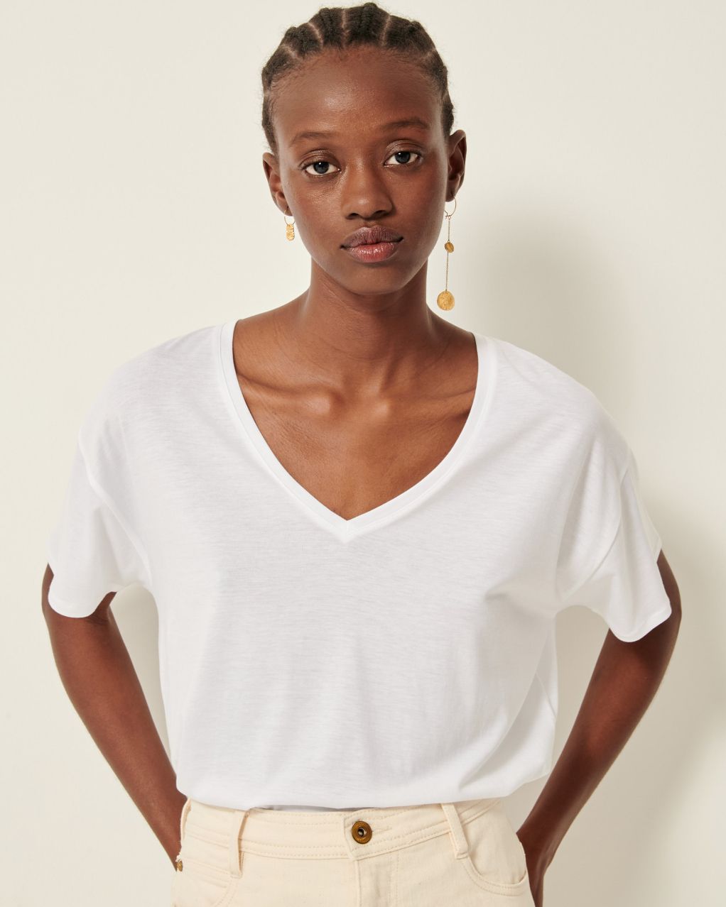 T-Shirt VINIO Optical White - Sessùn