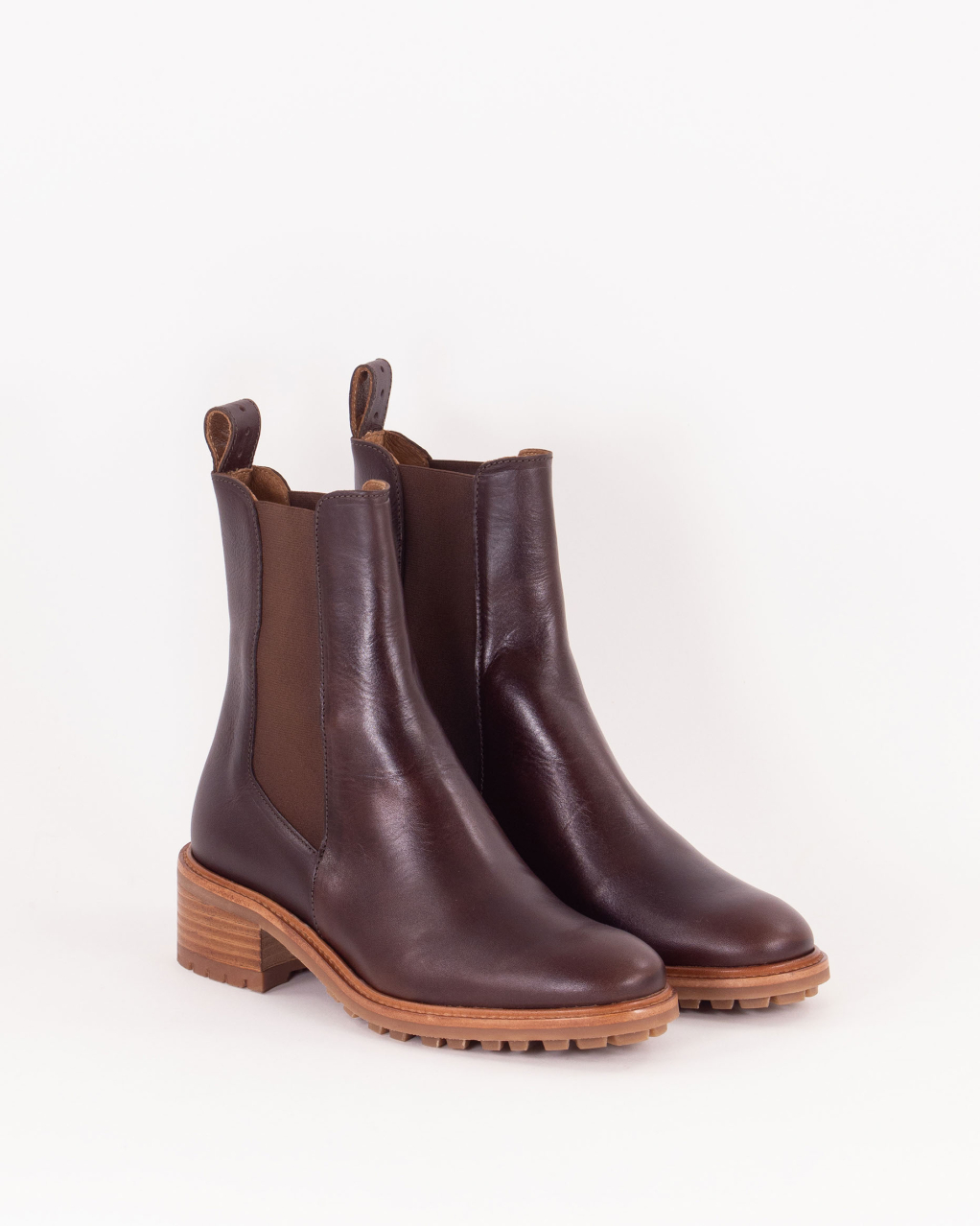 PIERCE Brownwhisky Leather Bottines SESSUN Site officiel