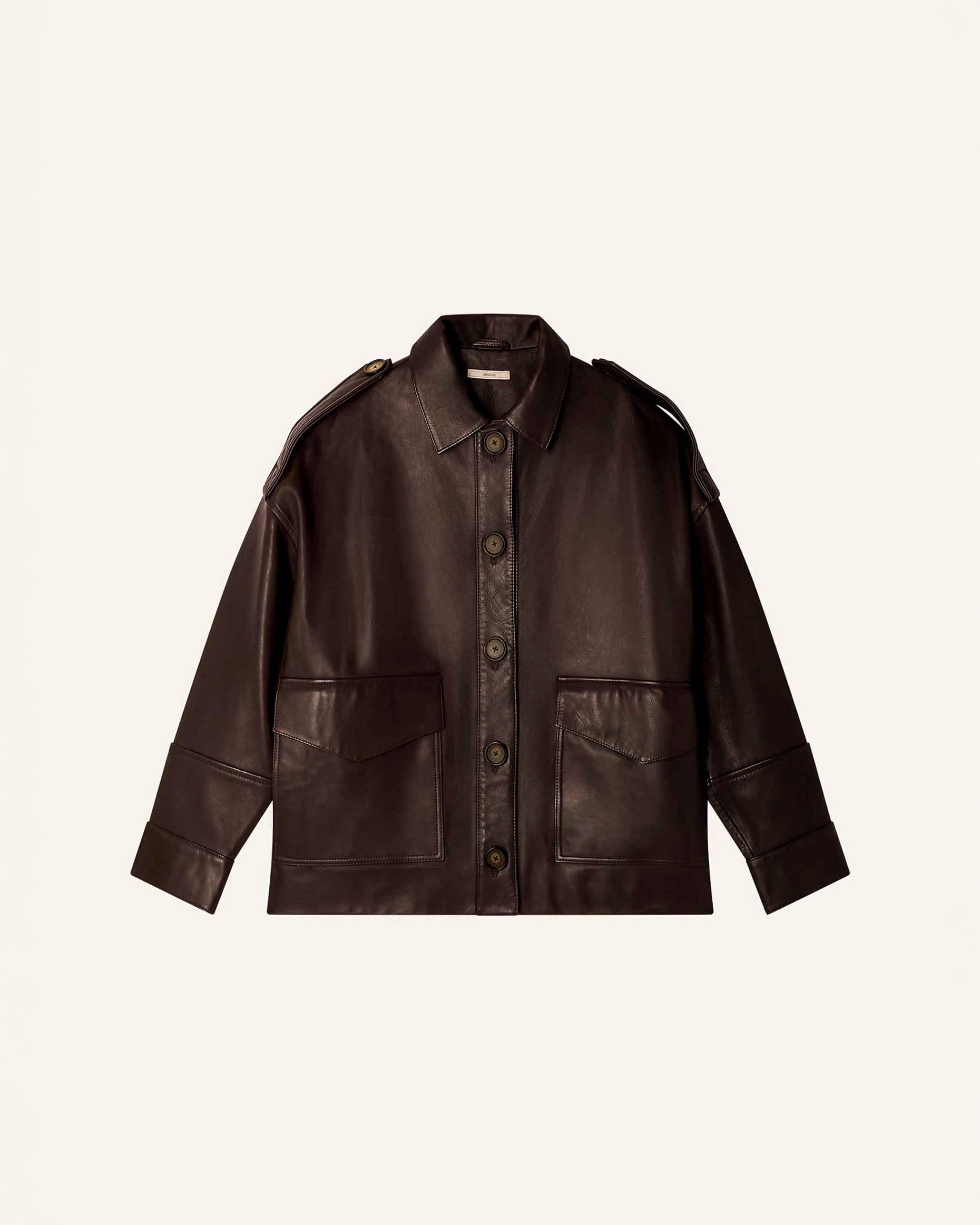 HARRIBOYD Coffee Leather | Jacket | SESSÙN Official website