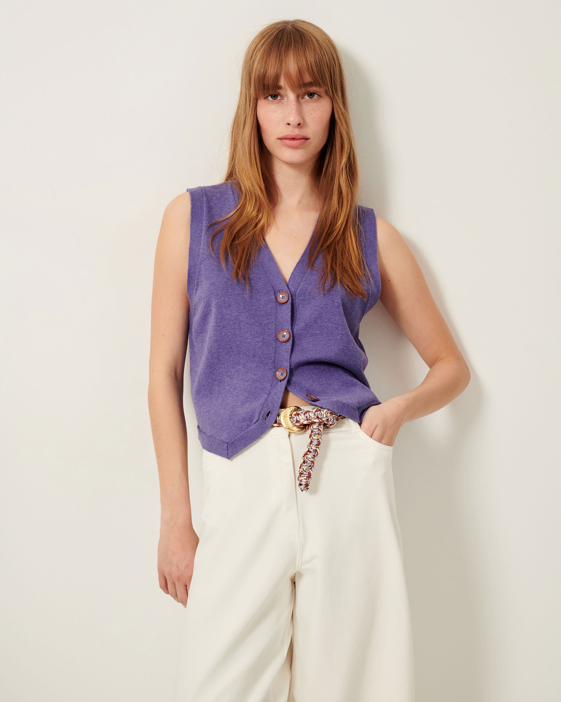 GIANCARLO Amethyst | Cardigan | SESSÙN Official website