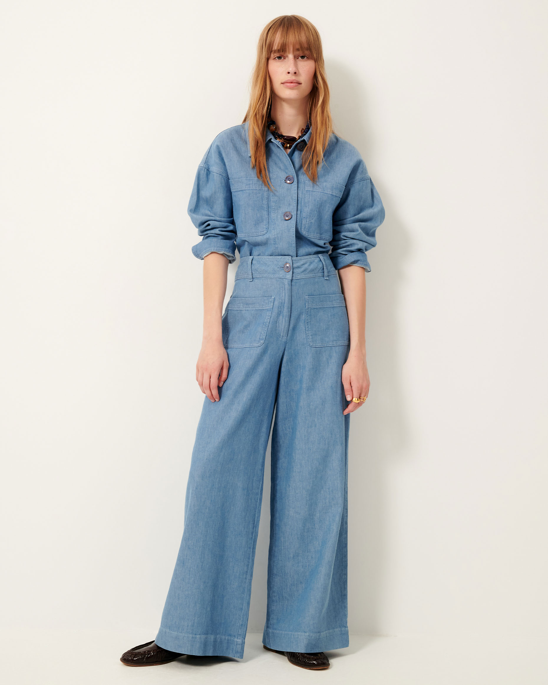 MANHATTI Provencia Blue | Pants | SESSÙN Official website