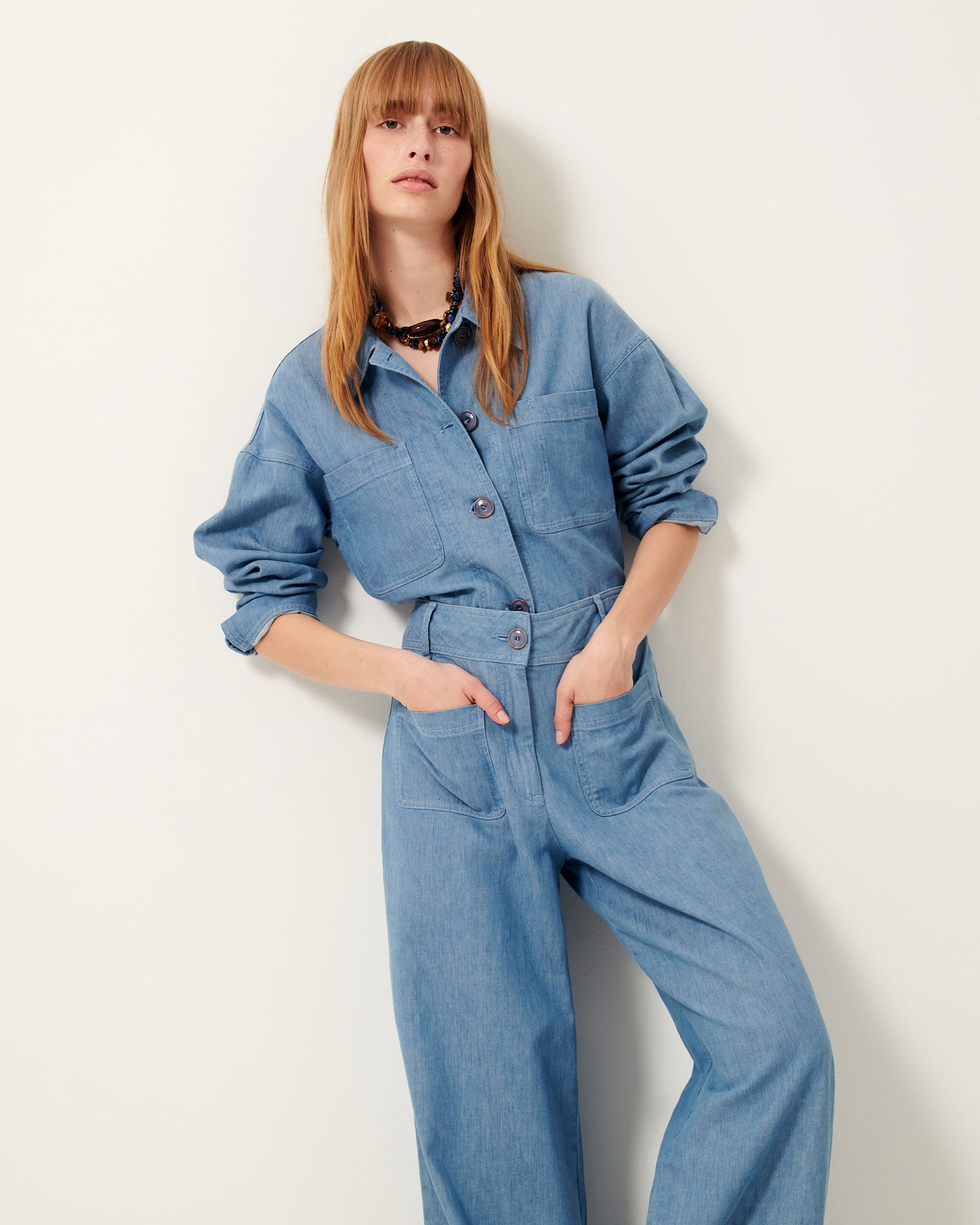 MANHATTI Provencia Blue | Pants | SESSÙN Official website