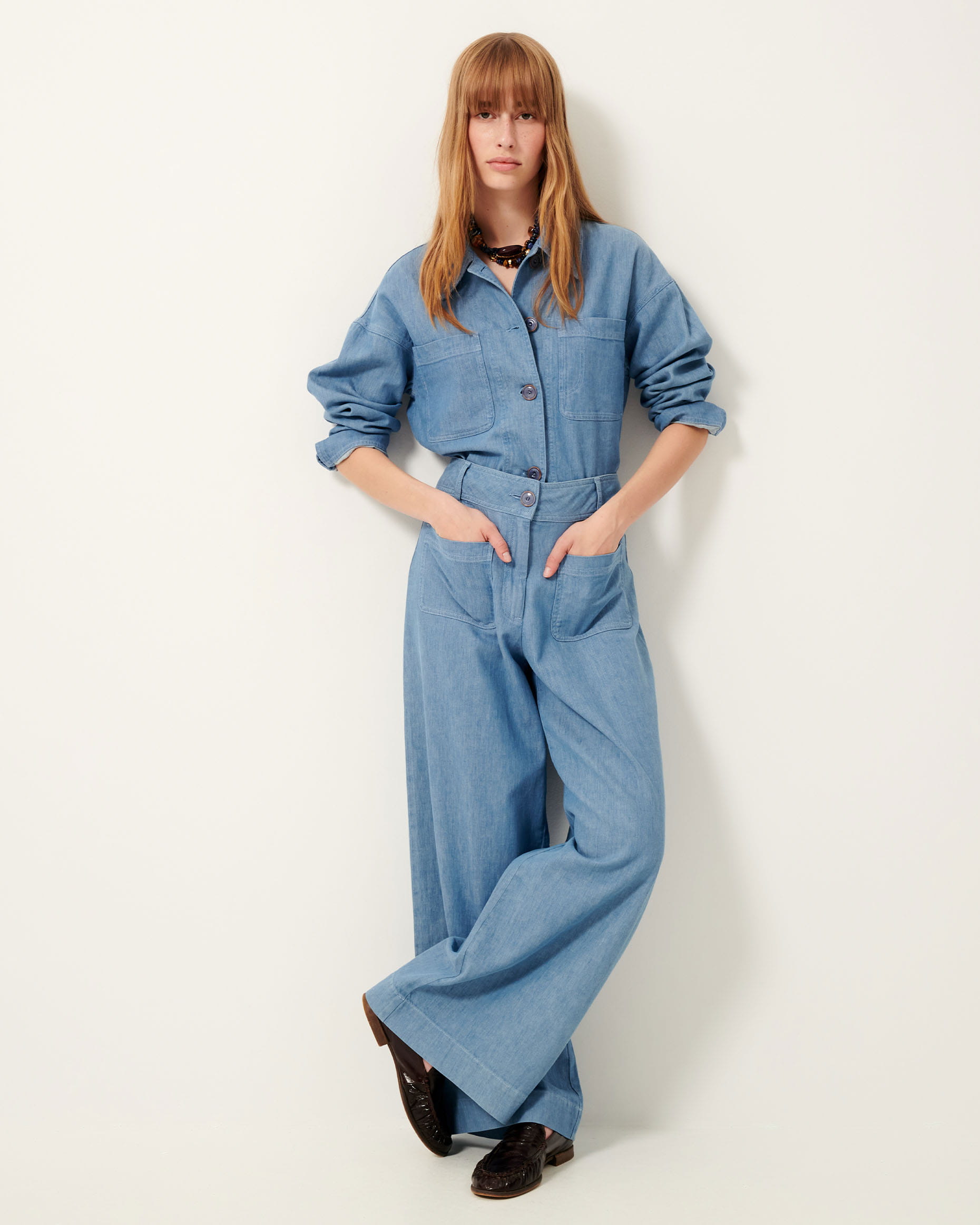 MANHATTI Provencia Blue | Pants | SESSÙN Official website