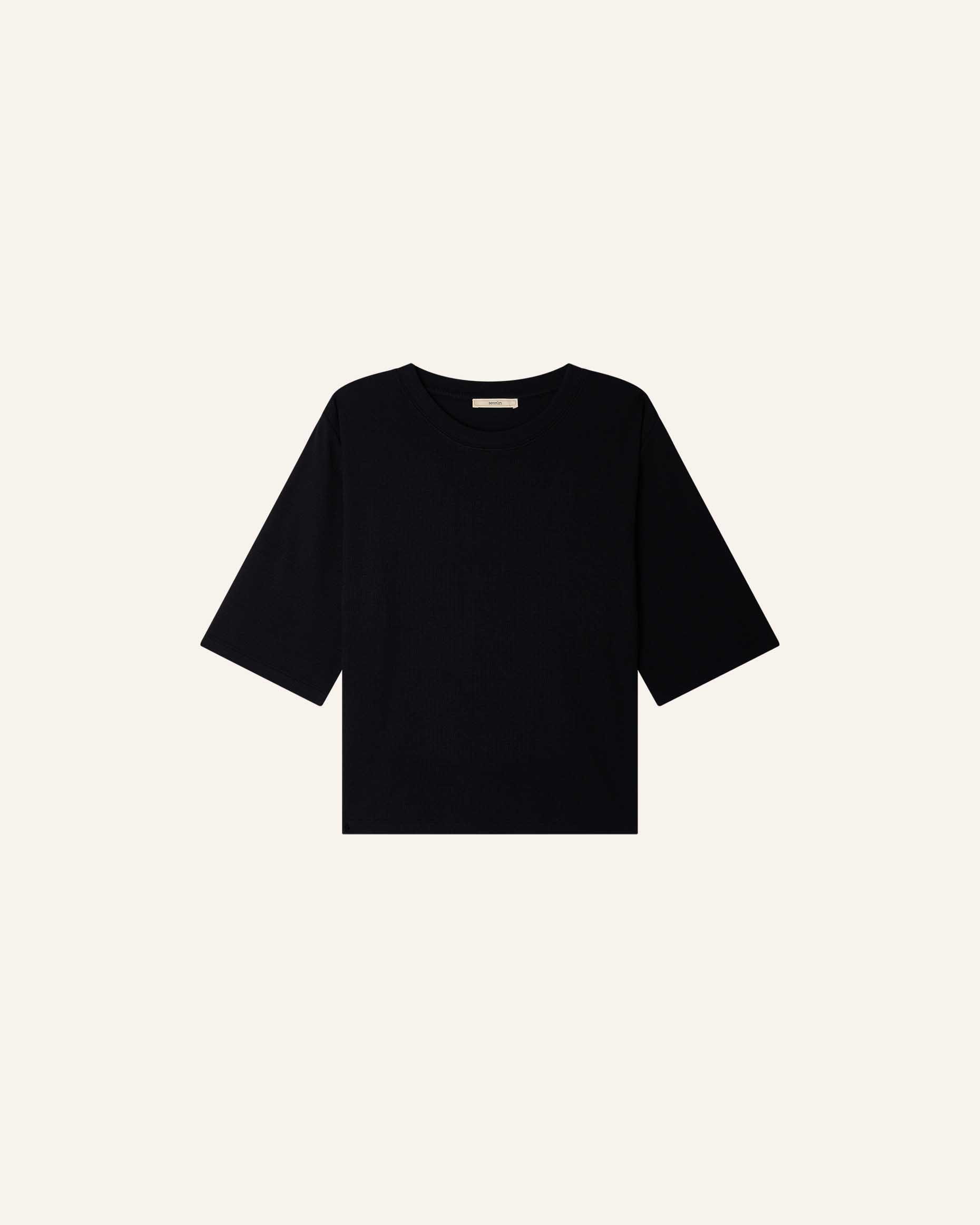 SESSUN 売れ筋商品|||セッソン Tシャツ トップス レディース Tops Black SERGE CO Black | T-shirt | SESSÙN Official website