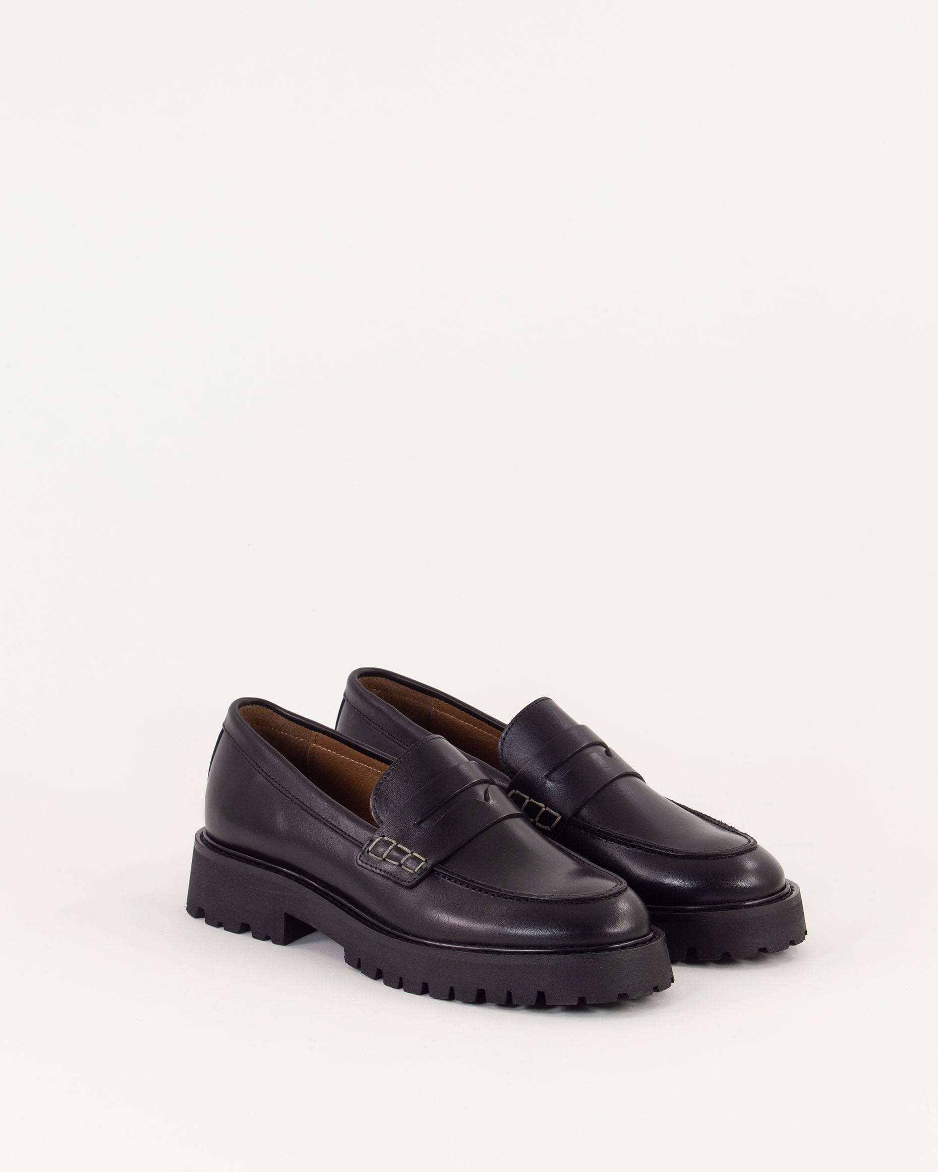 BARCELO Black Leather | Loafers | SESSÙN Official website