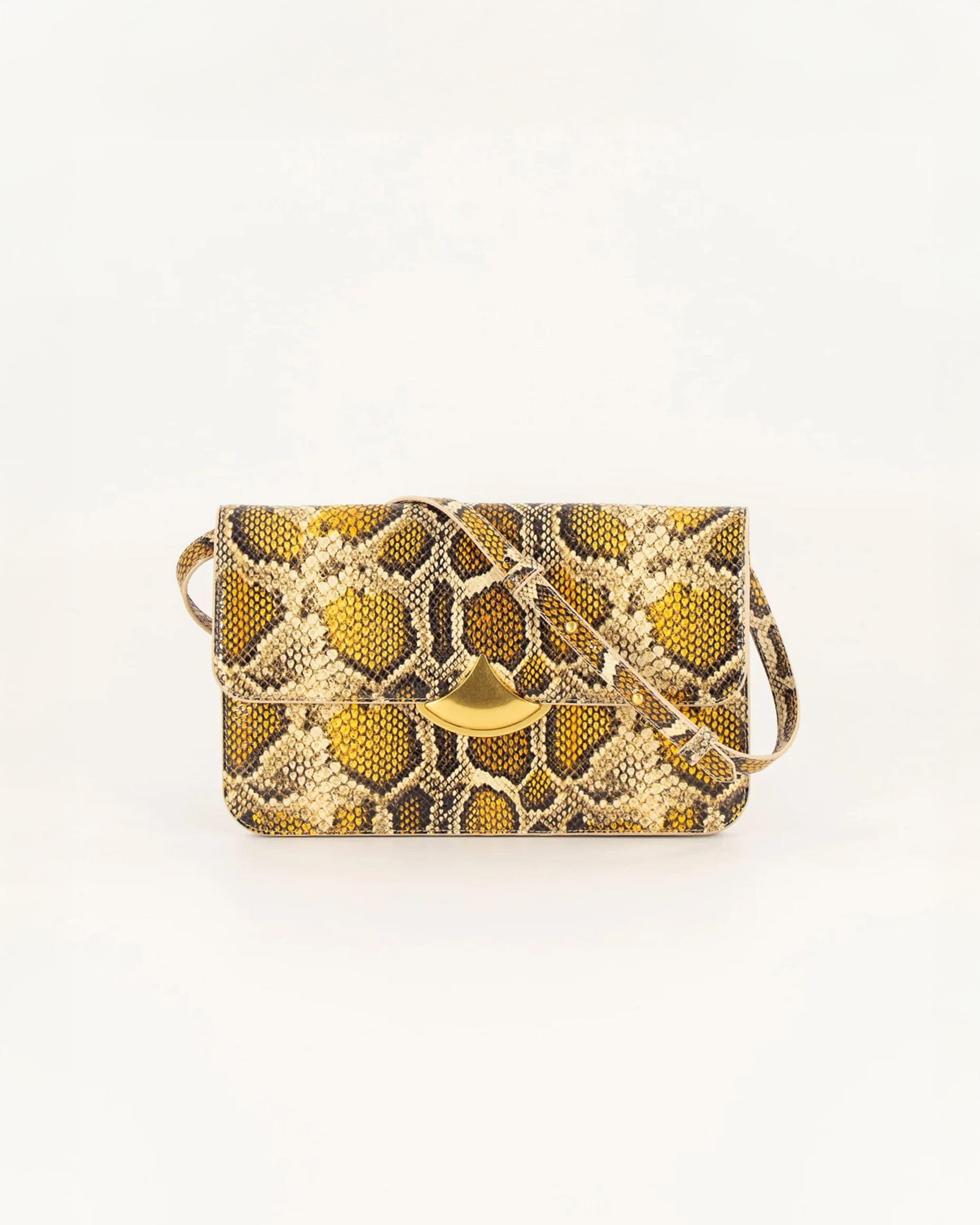 DIVILUZ POUCH Yellow Python | Clutch bag | SESSÙN Website