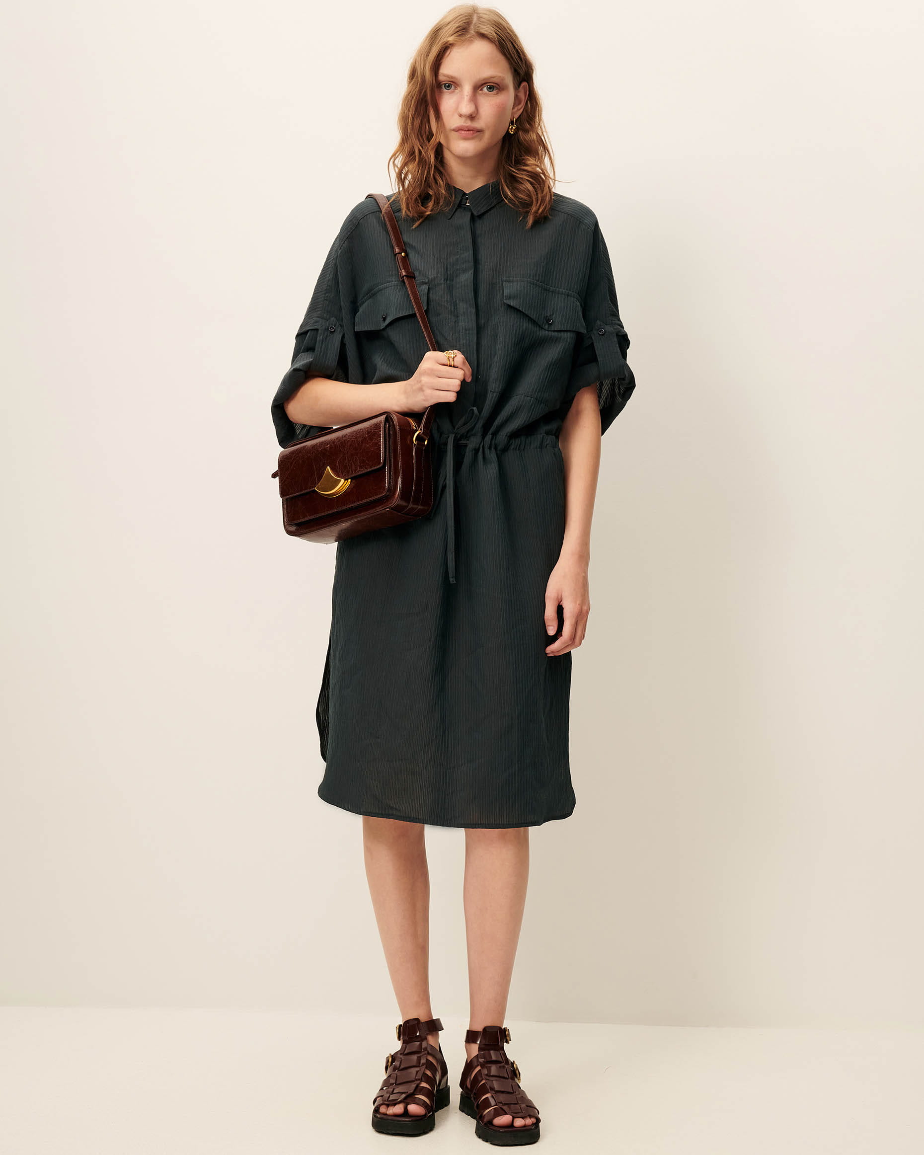 ANATOLE Smoke Green | Dress | SESSN Official website