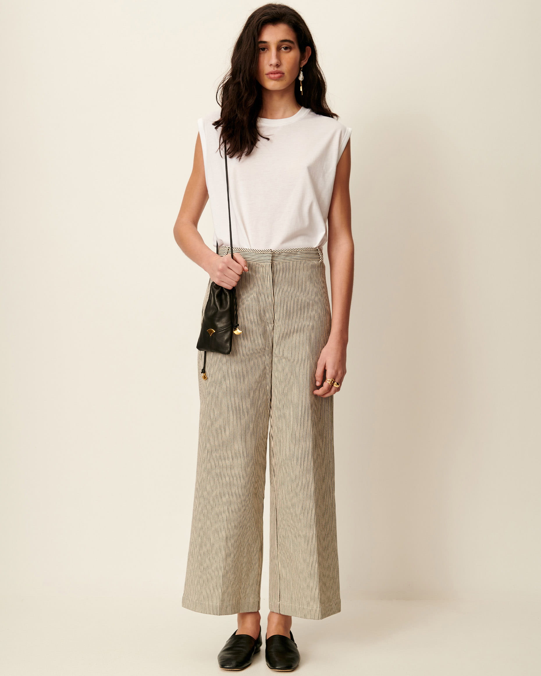 サルセーション　Polso Pants S02 Angora XS ALBELLO Coutil Whiblack | Trousers | SESSÙN Official website