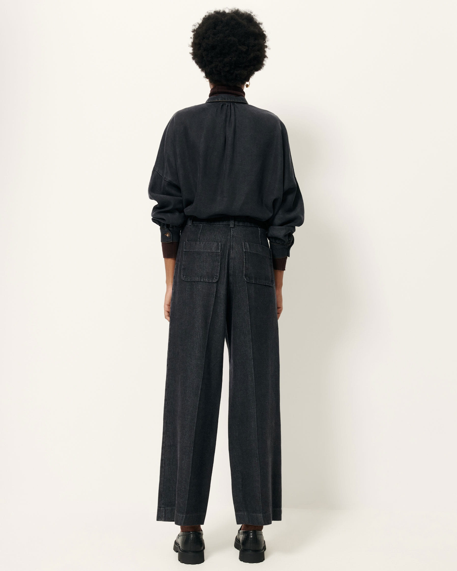ALDIES　Teron Rib Pants Spodnie GAUDI dzianinowe wide leg kremowe - EGO IST IN