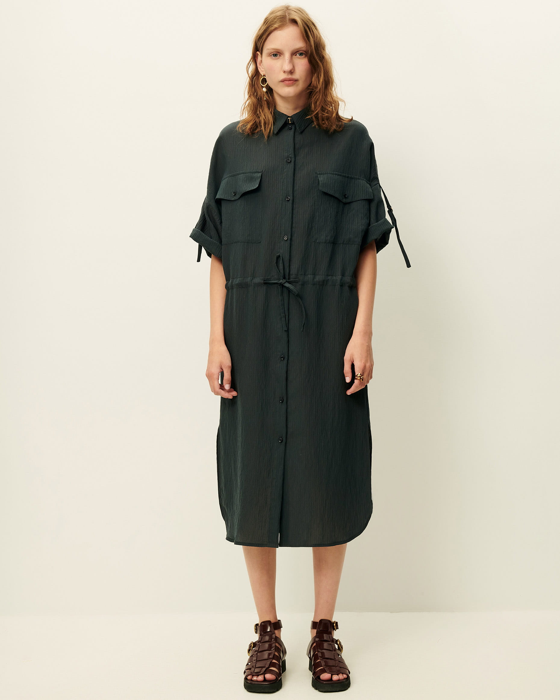 ANATOLE Smoke Green | Dress | SESSN Official website