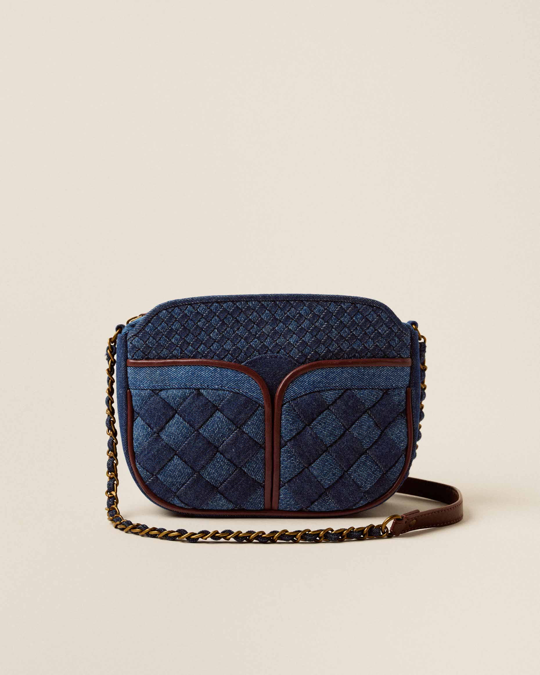 DIVINE BRAIDED Denim Blue Sac SESSÙN Site officiel