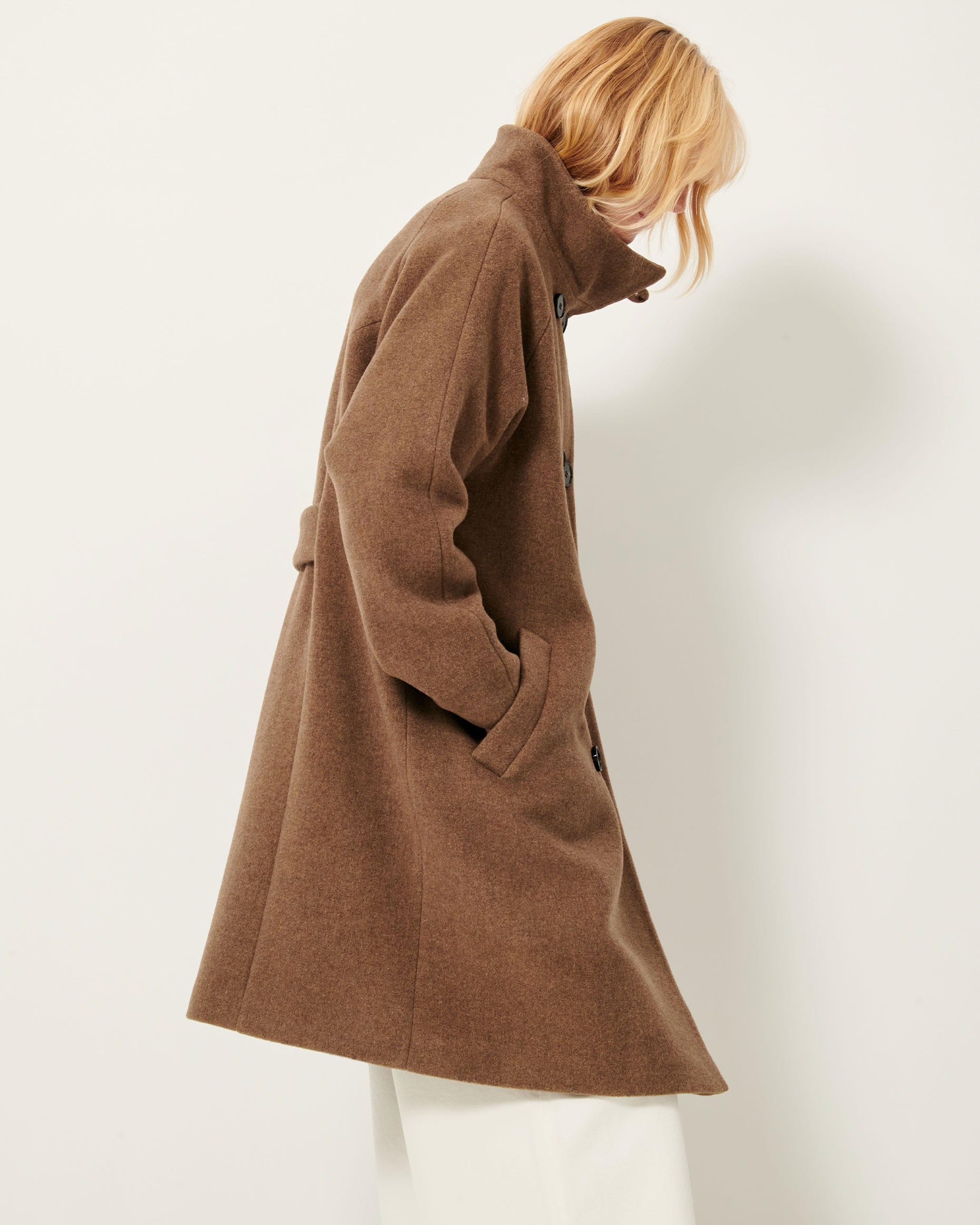 Floral wool coat clearance