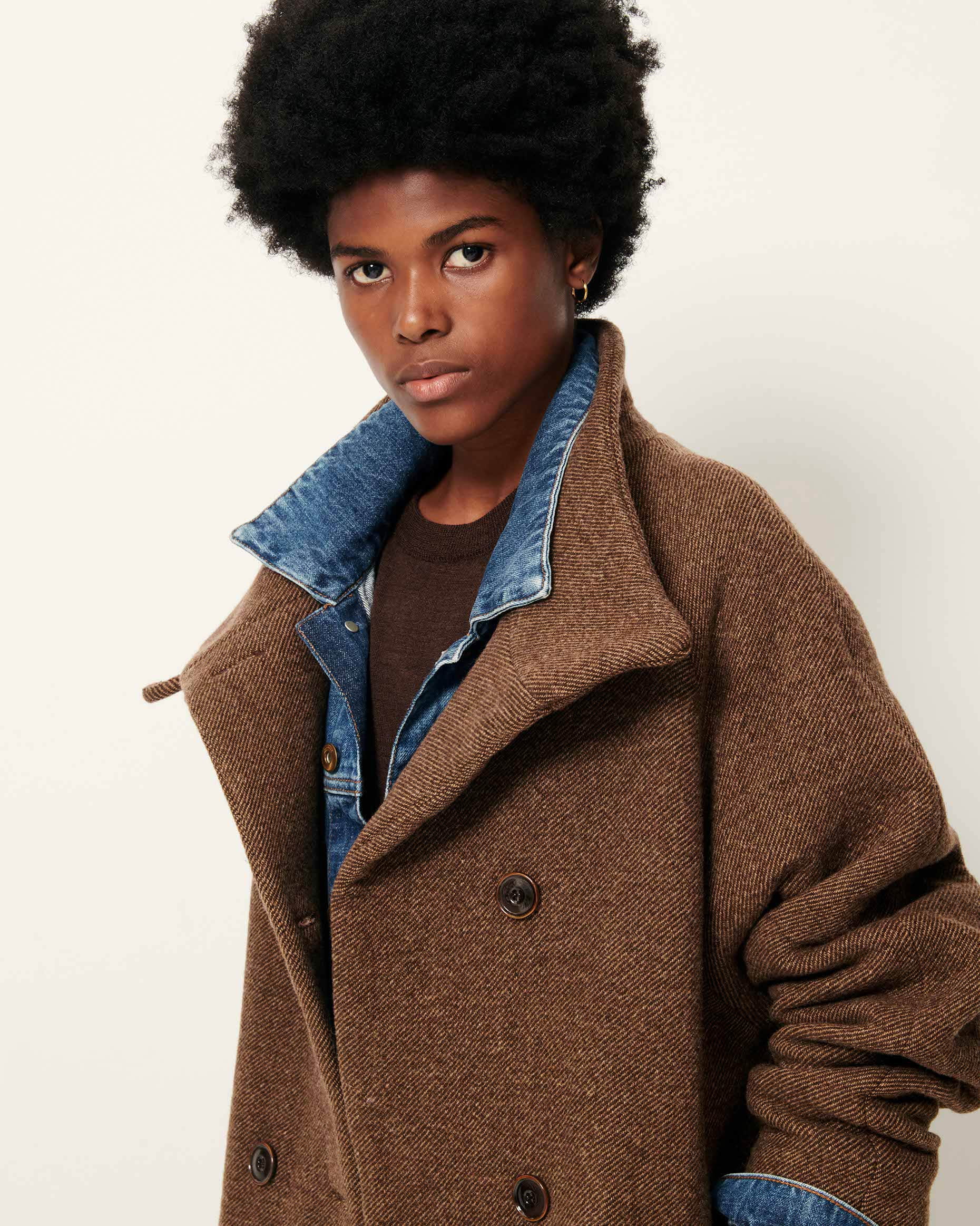 FLORAL BLVD Warm Stone | Coat | SESSÙN Official website