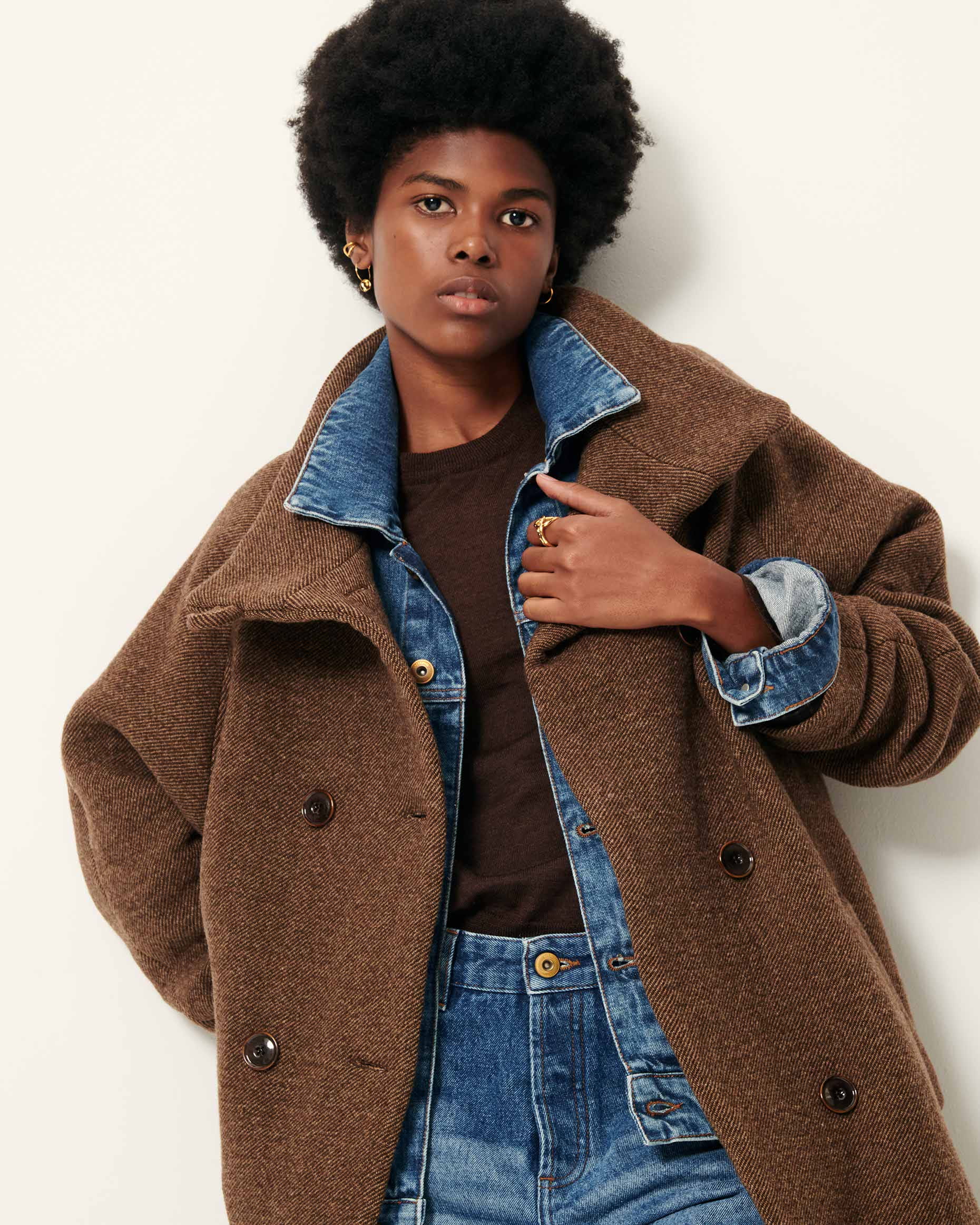 Manteau Venus - Couleur Bloc, Taille S, Neuf Avec étiquette Mais Petit Défaut (manque Un Bouton)