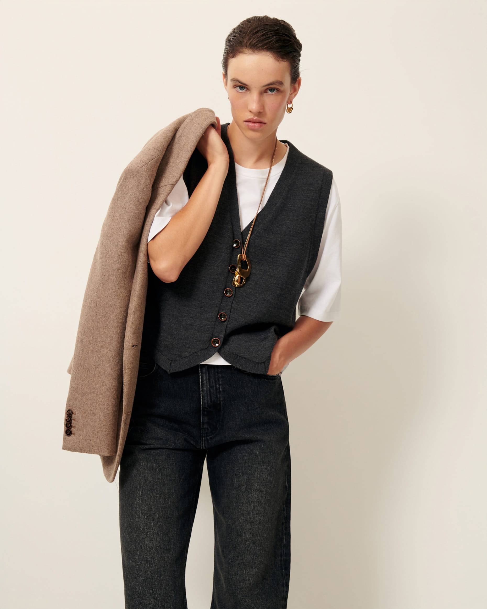 【9/30まで】JEANASIS eL+1 Graffiti Cardigan 完売☆JEANASIS eL+1 Graffiti Cardigan グレー 公式]ジーナシス