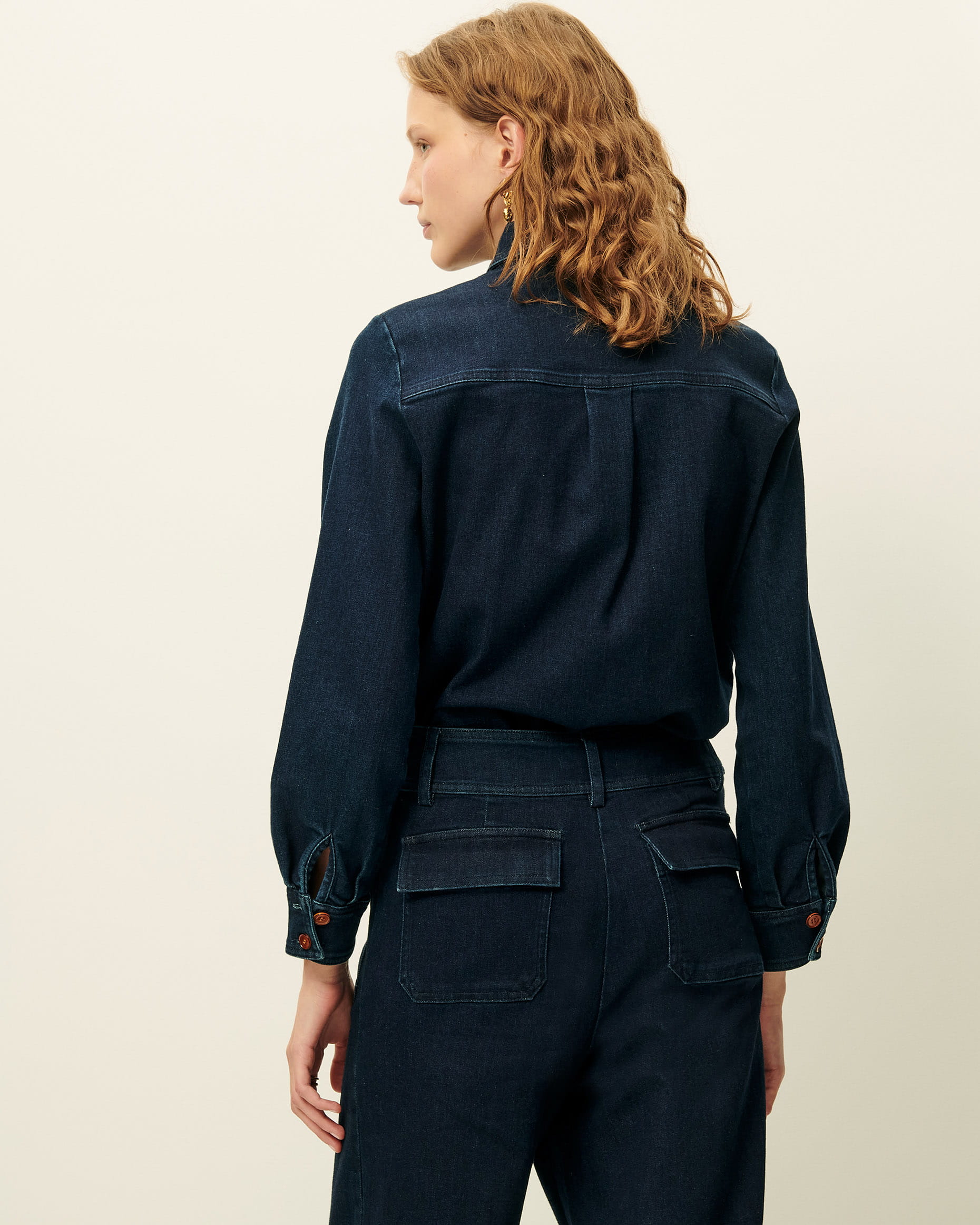 GUGGEN Denim Blue | Shirt | SESSÙN Official website
