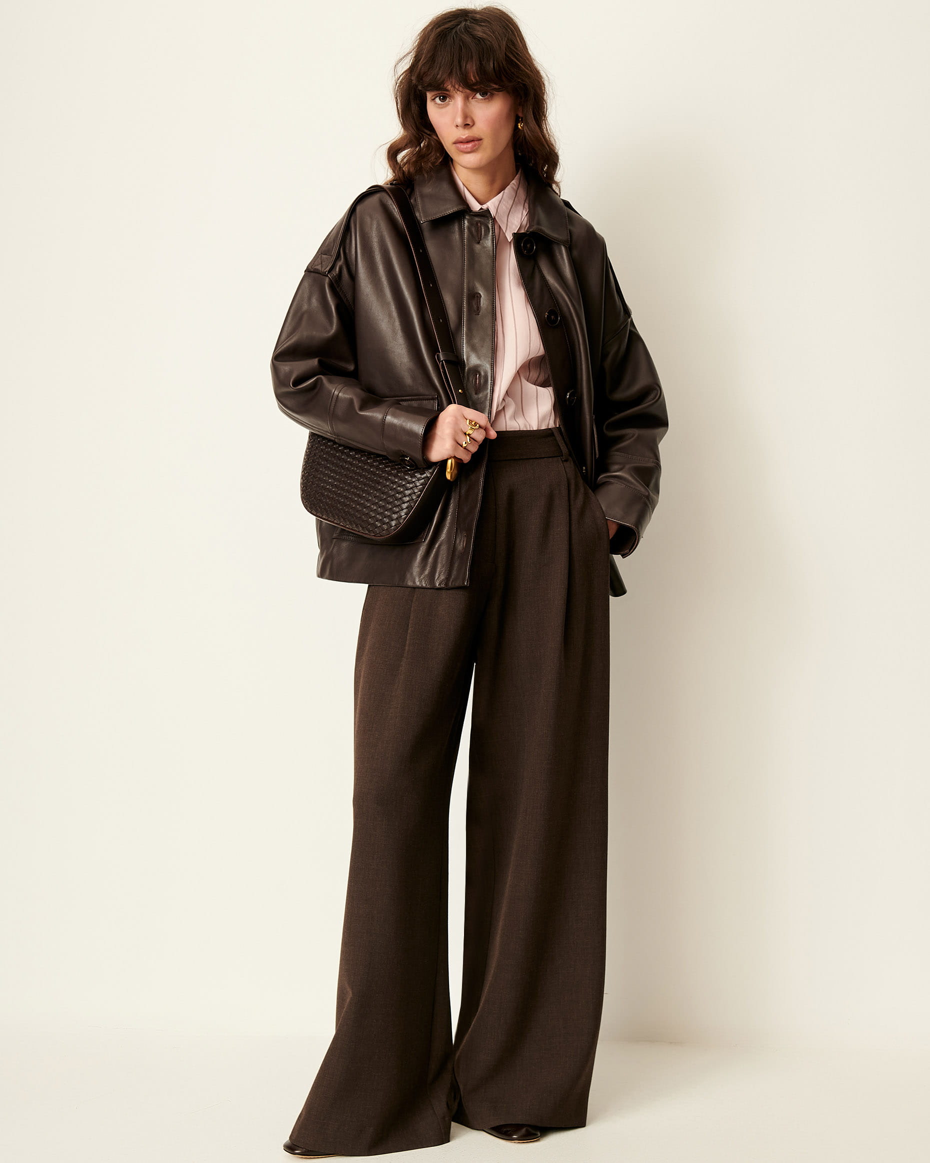 HARRIBOYD Coffee Leather | Jacket | SESSÙN Official website