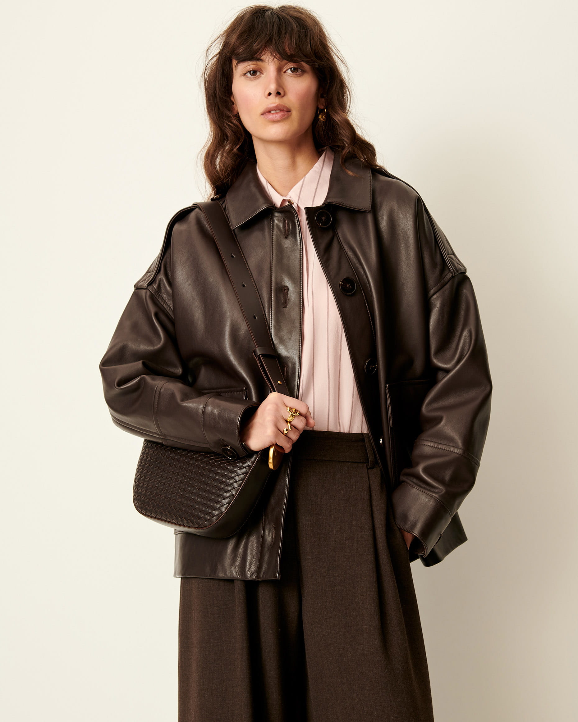 HARRIBOYD Coffee Leather | Jacket | SESSÙN Official website