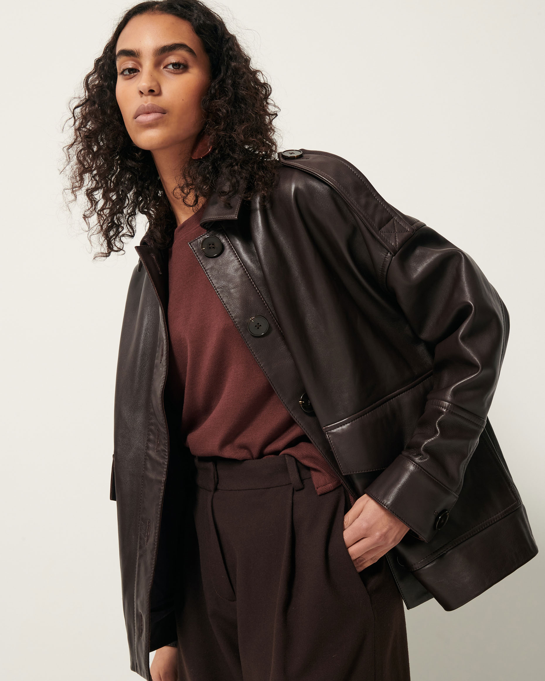 SOPH. | WOOL MOSSER SHORT JACKET(M BLACK):