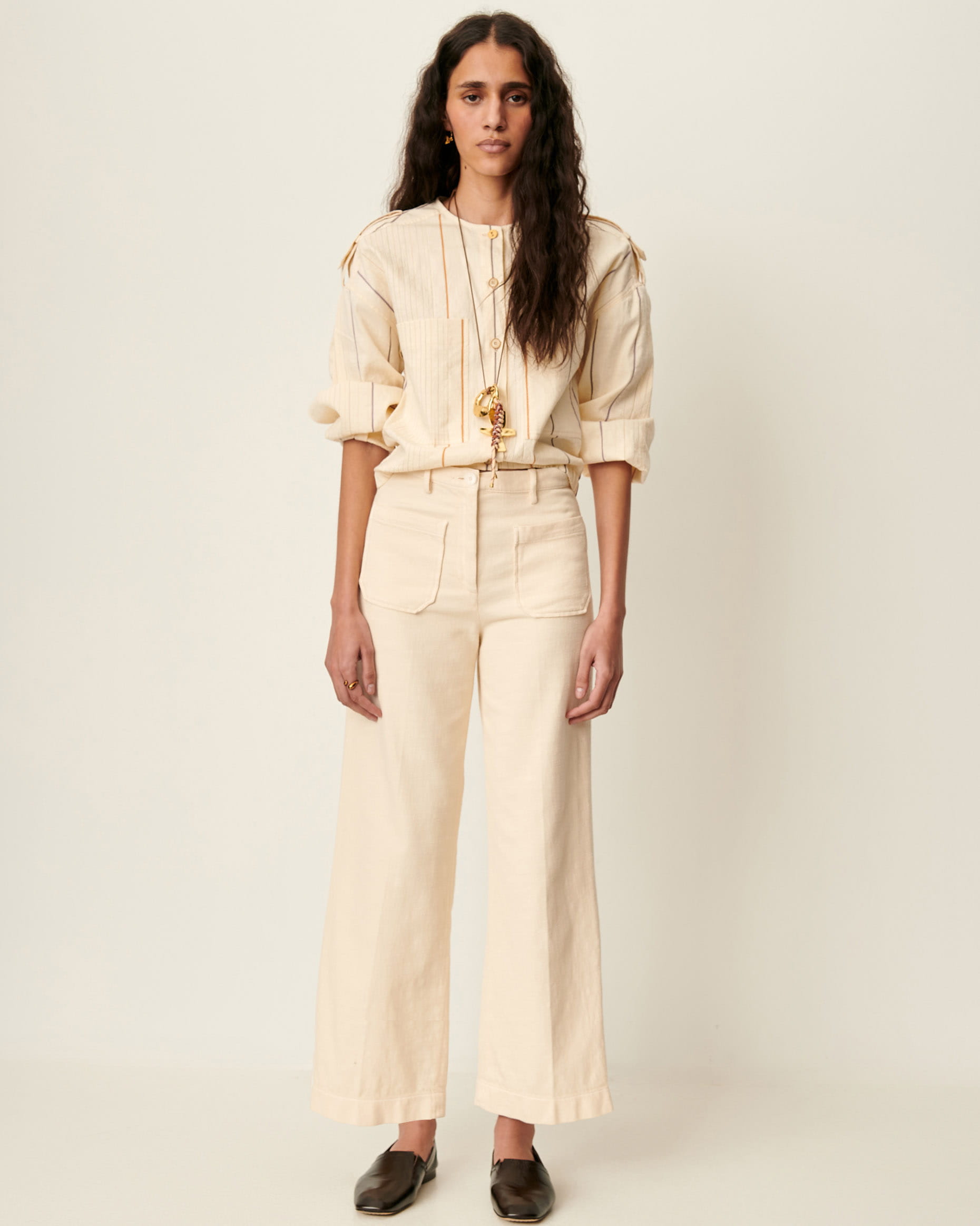 RIKU UMEHARA 26ss flower vase pants Mサイズ RIKU UMEHARA(リク ウメハラ)のFLOWER VASE SHIRT GRAYの通販｜PALETTE