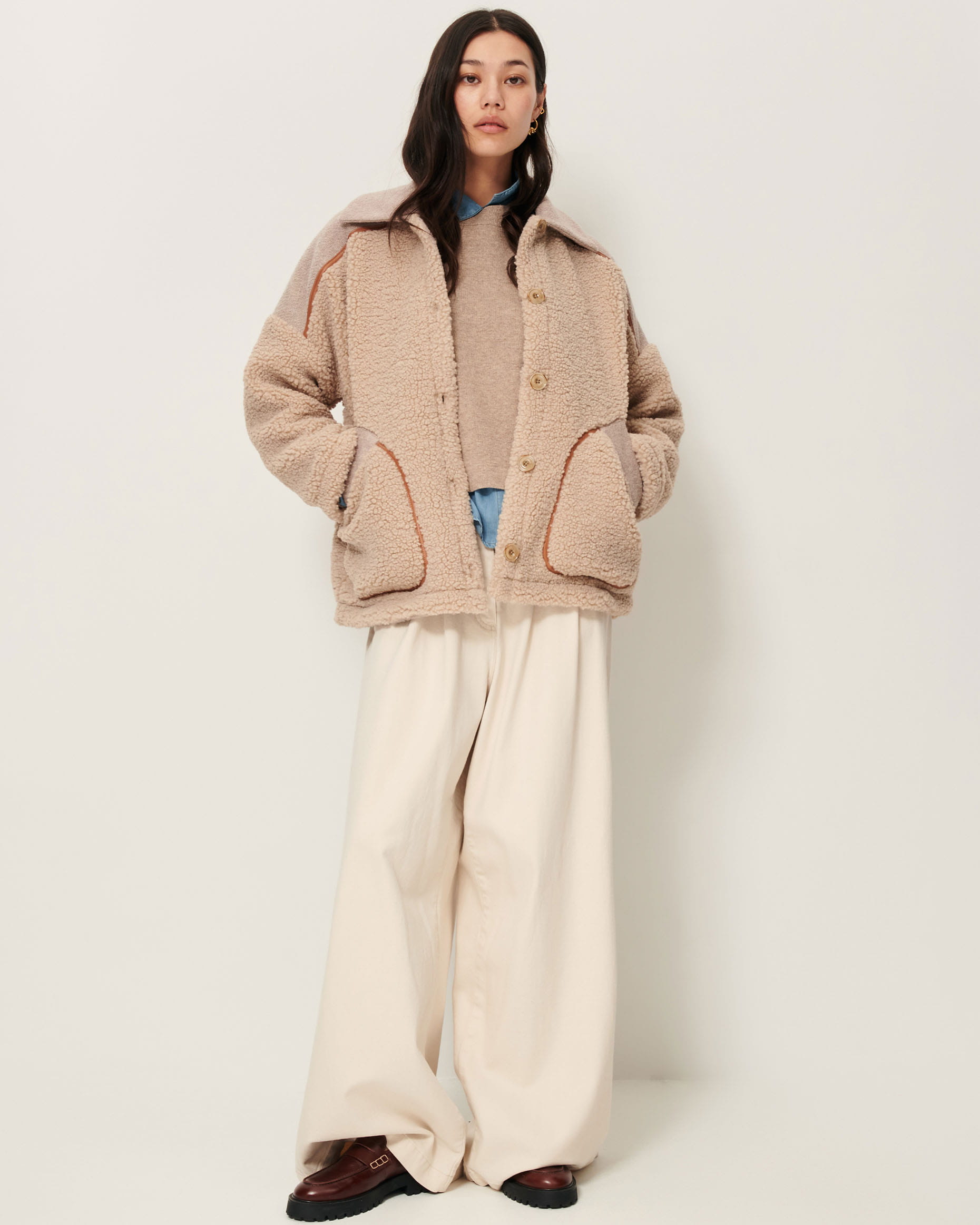 epine é shaggy blouson エピヌ ホワイト 白 epine エピヌ é shaggy blouson white é shaggy blouson（3color