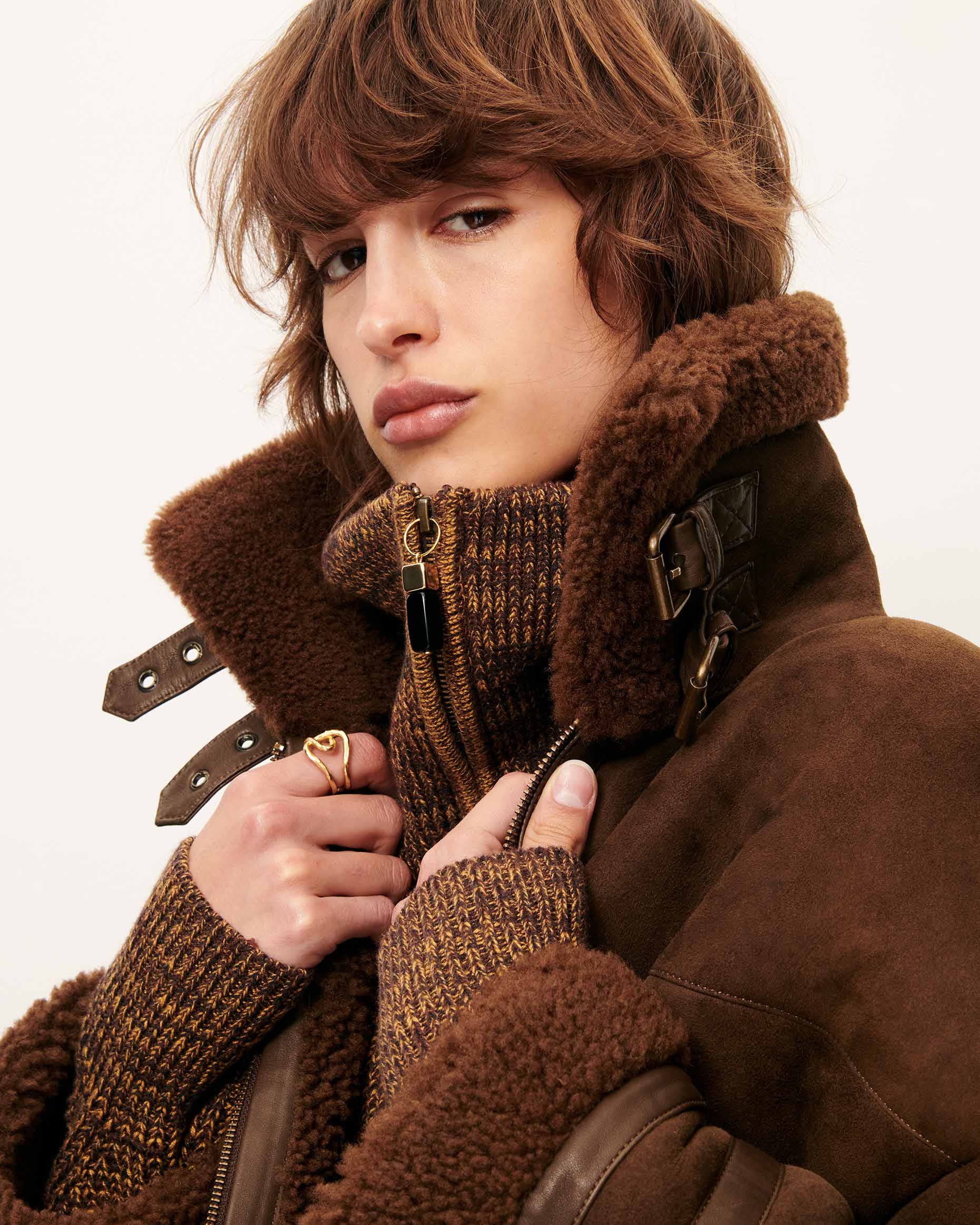 Shearling Coat Sessun SESSUN NANO UNIVERSE Japan Shearling Parka Trench Coat