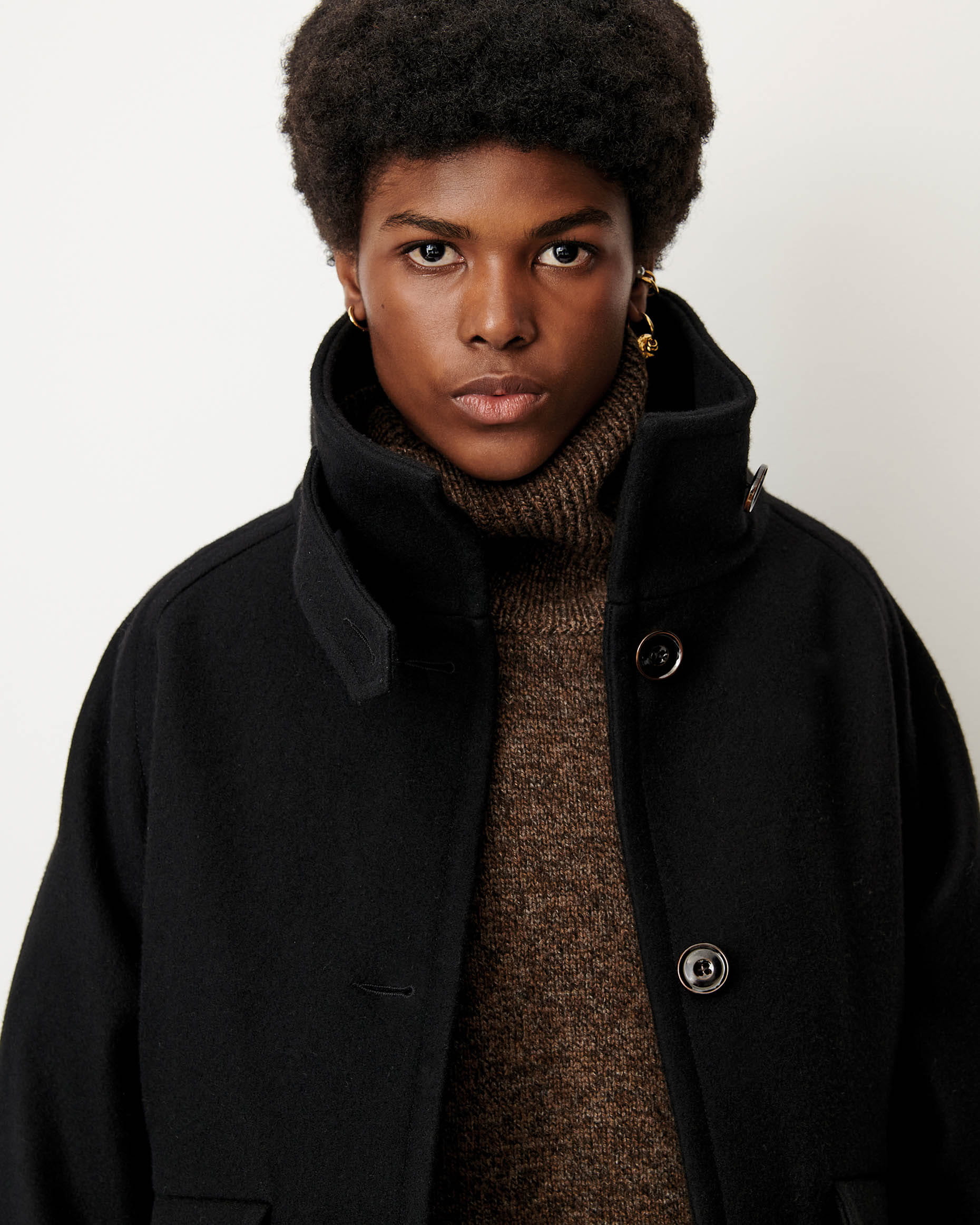 LEE WOOLY Black | Coat | SESSÙN Official website