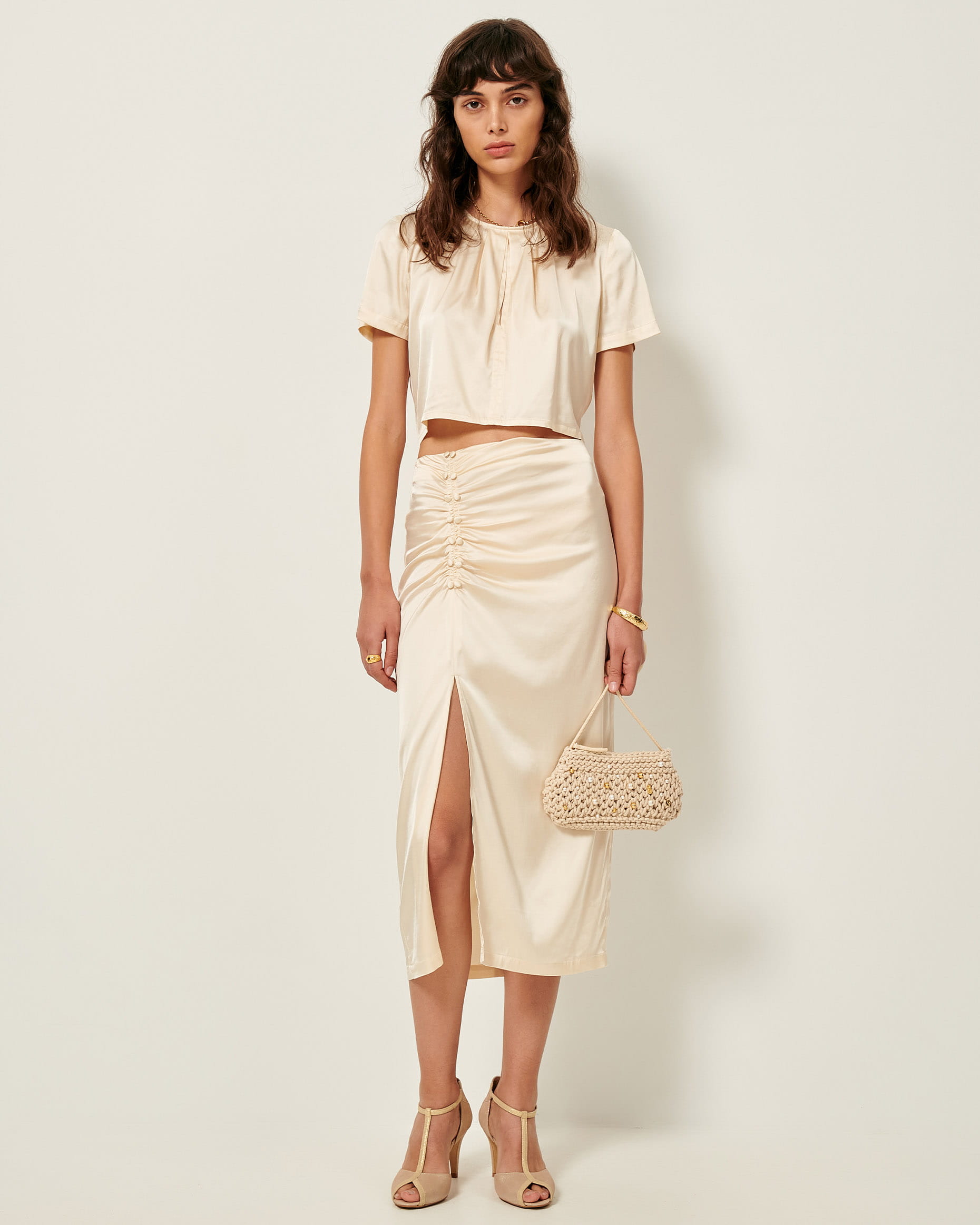 HAYETTI OUI Ivory Skirt SESSUN Official website