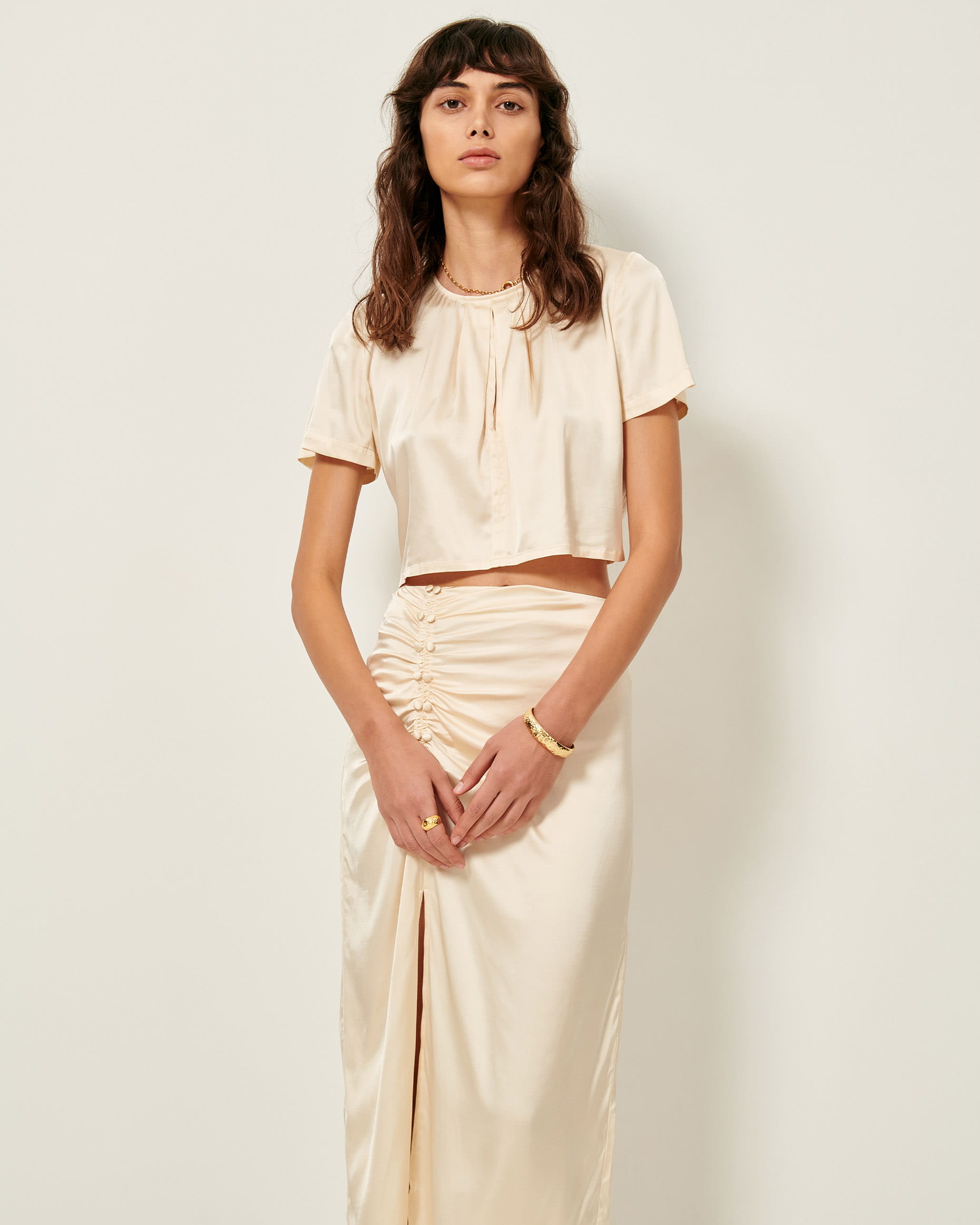 HAYETTI OUI Ivory Skirt SESSUN Official website