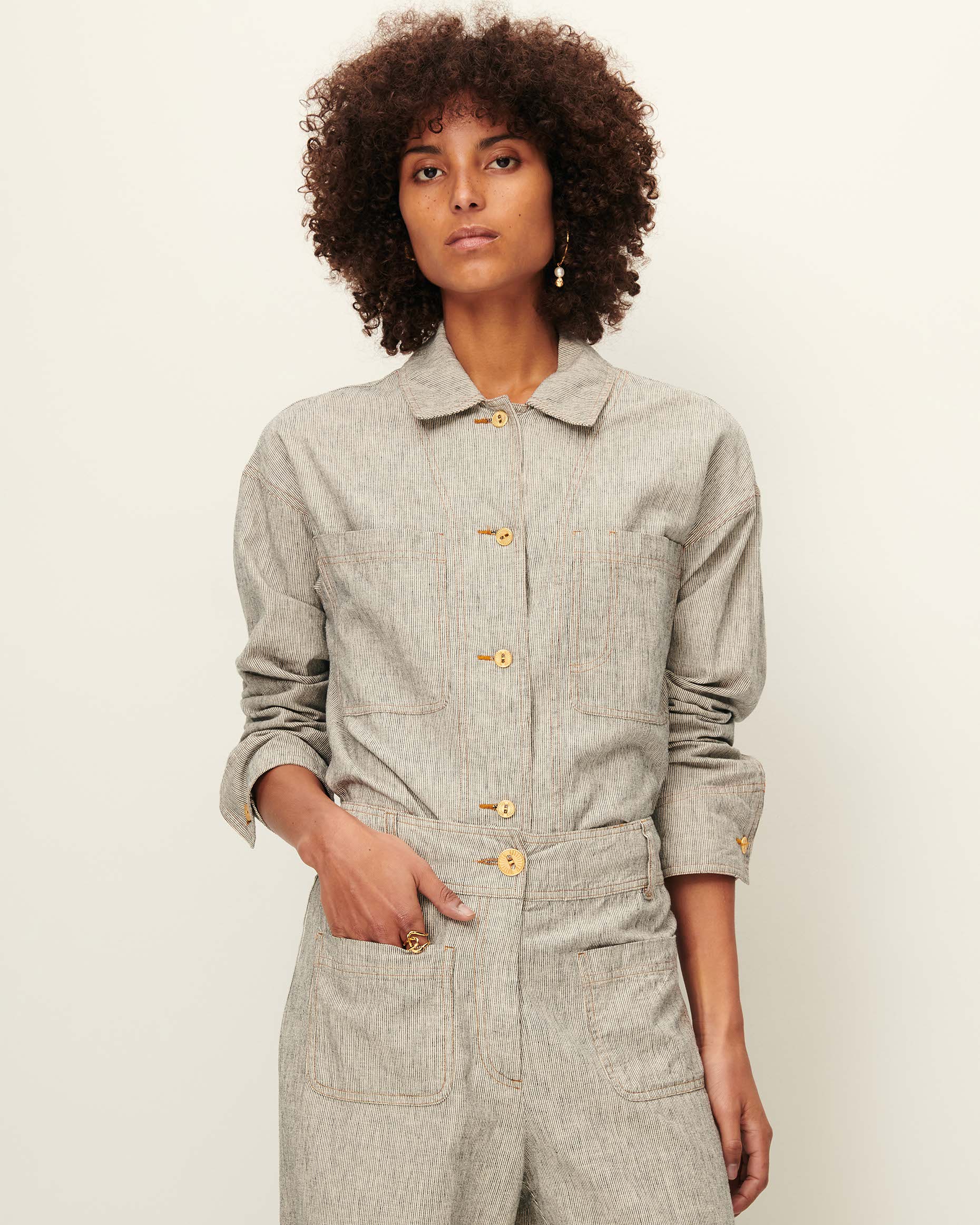 EPNK 短丈 シャツジャケットsoerte yoke hare nugu ガーデン GARDEN YOKE/ヨーク/Patterned Regular Collar Shirt