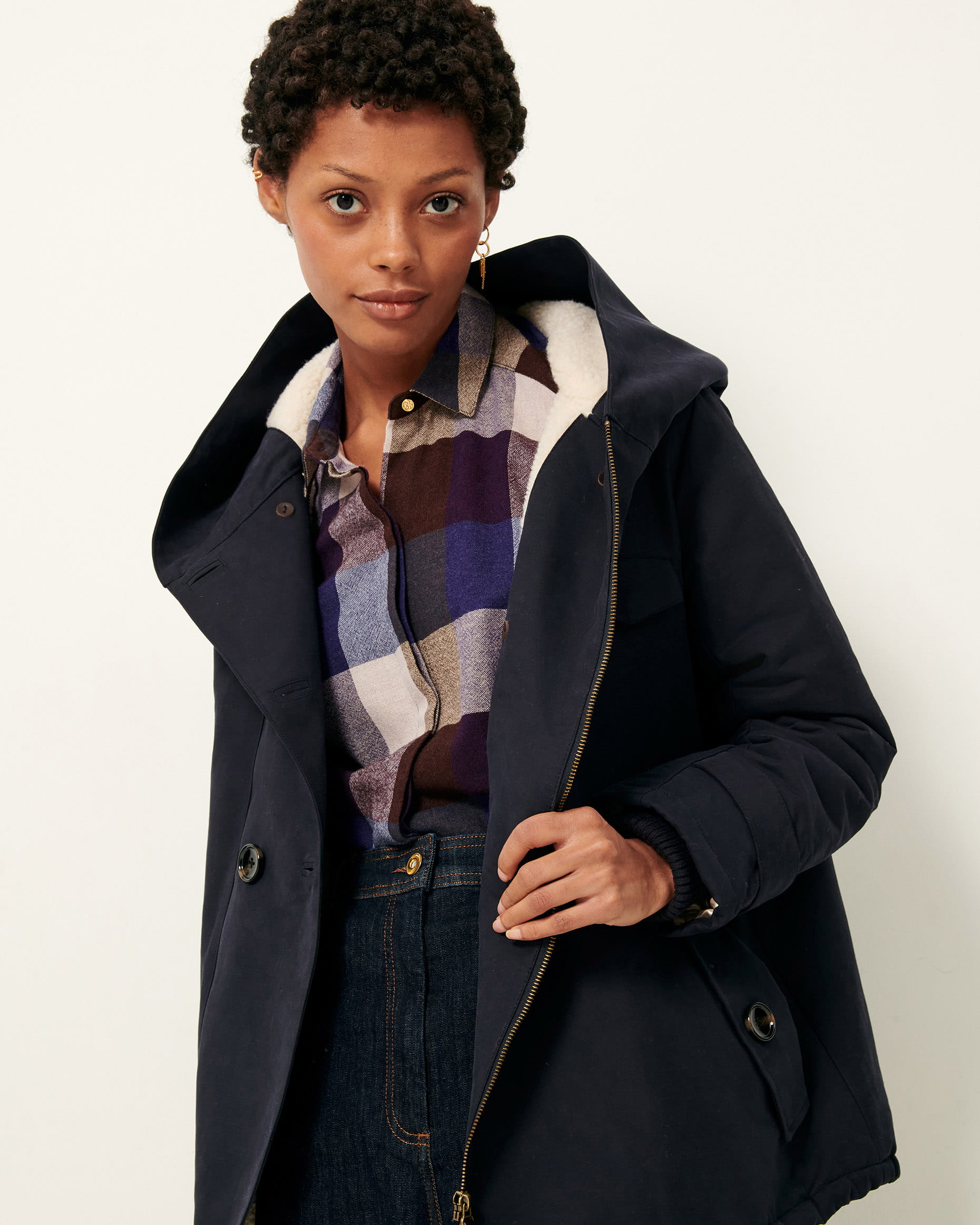 SANDISON Dark Navy Parka SESSUN Official website