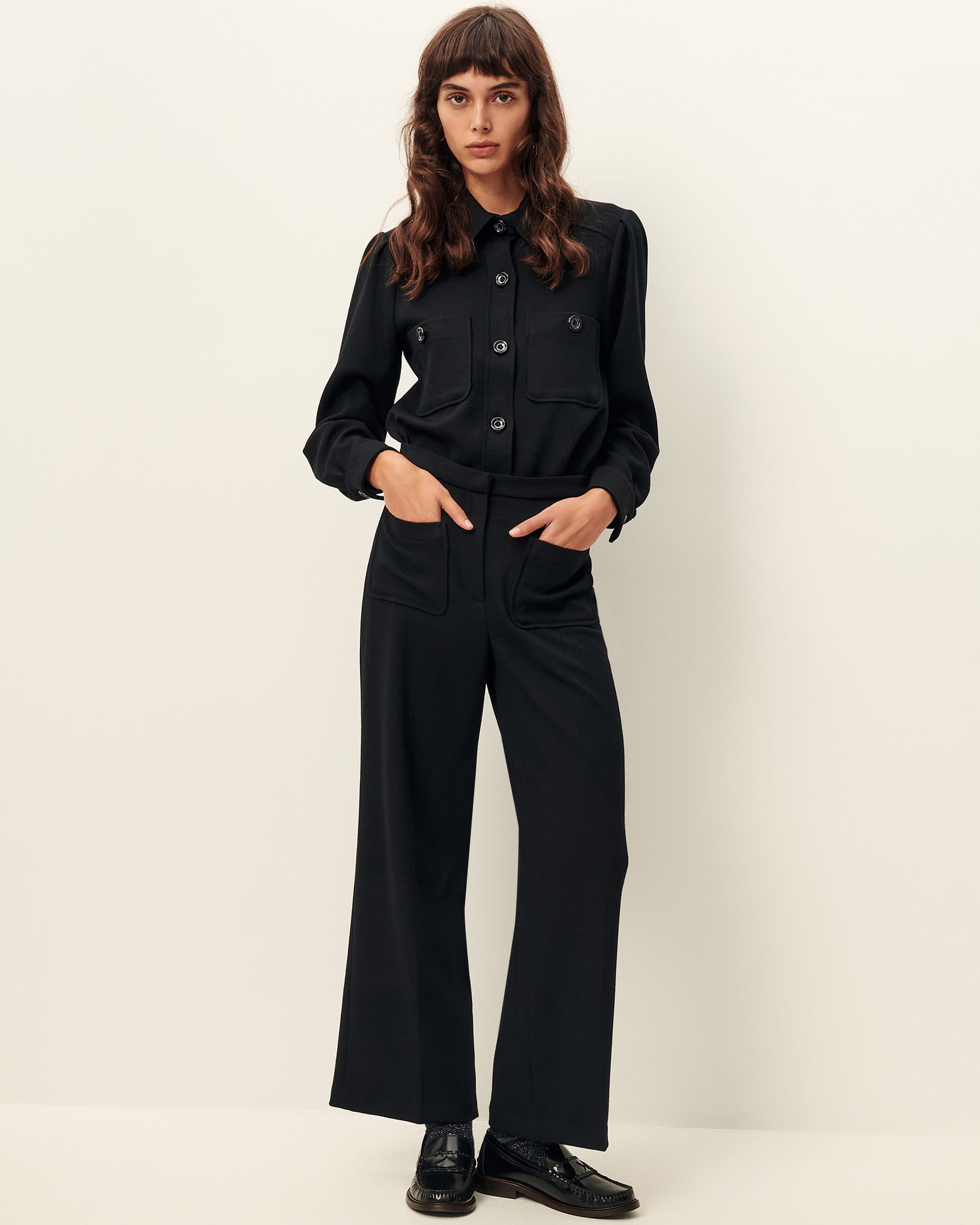 ALBERWOOL Black | Pants | SESSÙN Official website