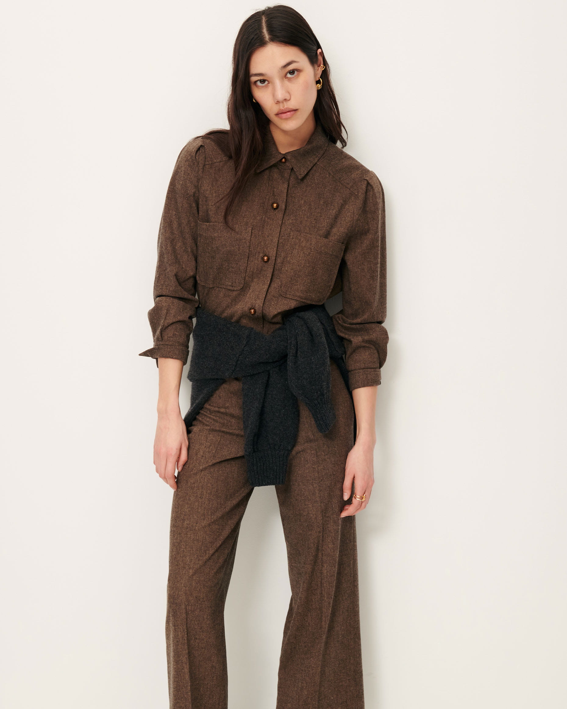 THEOWOOL Warm Stone | Shirt | SESSÙN Official website