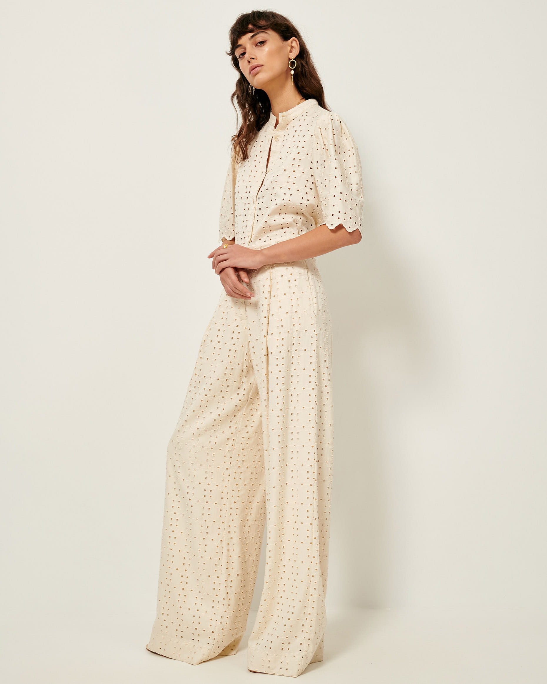 ANCELLM × DIVINA FAMILY TROUSERS Christian Wijnants - Pasha Pine Wide Leg Pant | Mitchell Stores