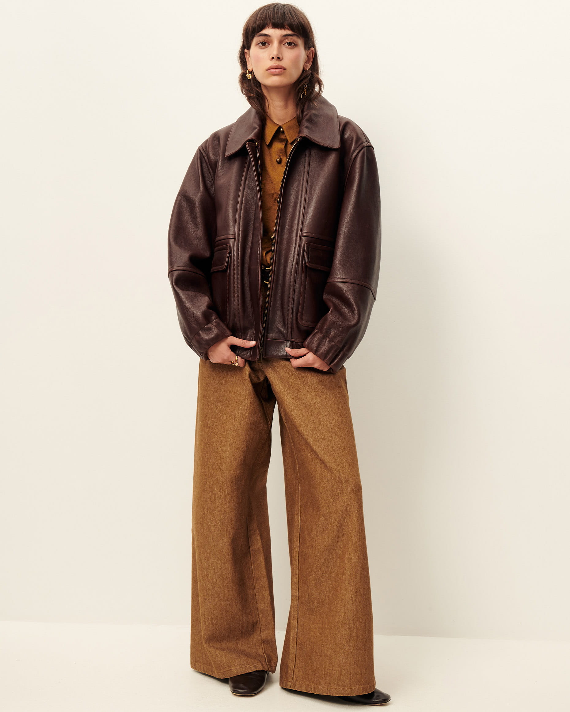 トップス ANTHEM A 25aw CRACK TERRY BLOUSON BROWN CRACK TERRY BLOUSON - BROWN | ANTHEM A