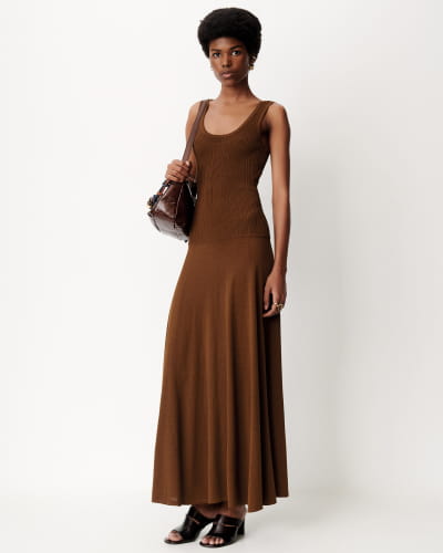 baobab brown dress DESNA | Tell me you're obsessed Style:S126VP1669 memorialsale25 Maxi dresses Featuring long sleeves and
