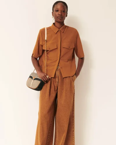 SIMONIN Amber Brown | Shirt | SESSÙN Official website