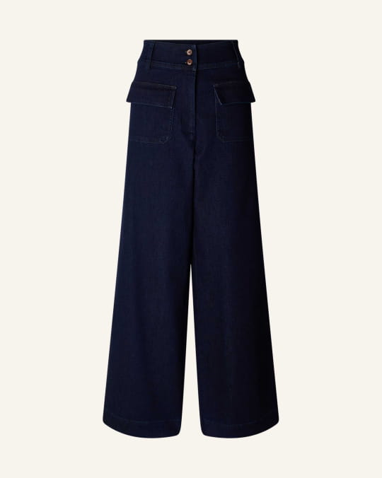 MANHATTAN Denim Blue | Trousers | SESSÙN Official website
