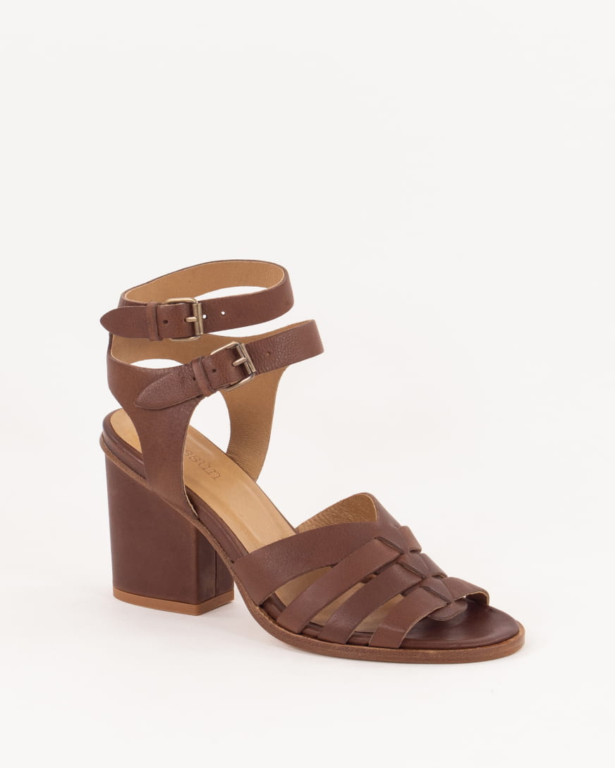 El Paso Dawn Hairon Leather Sandals in Speckled White main image 0
