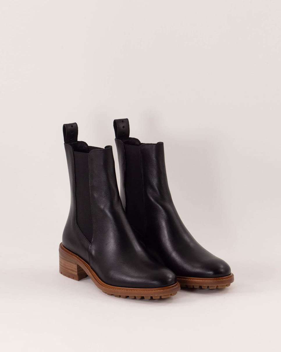 PIERCE Black Leather | Boots | SESSÙN Official website